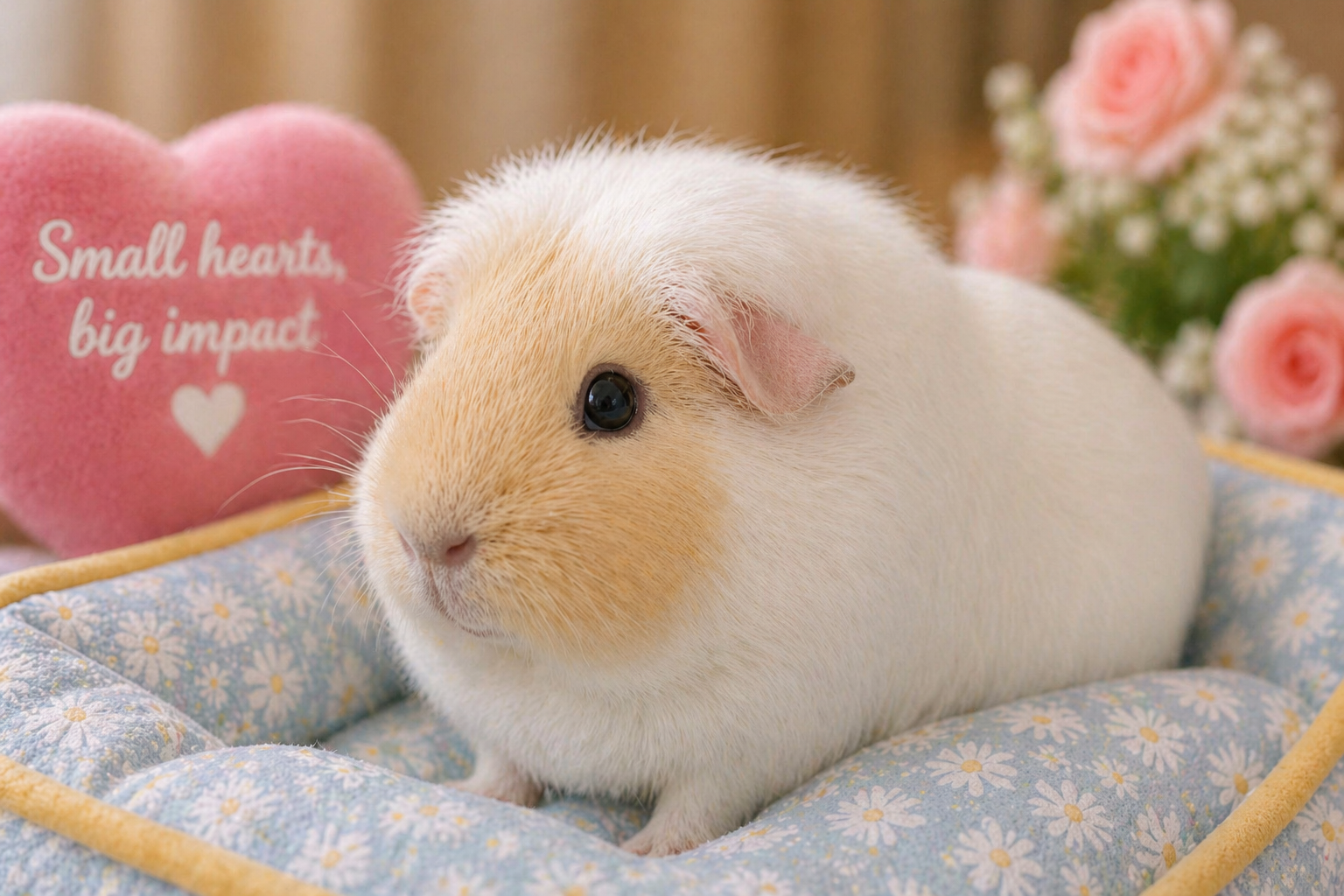 Marshmallow the guinea pig